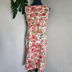 Talbots Floral Sleeveless Sheath Dress